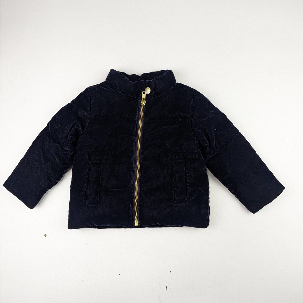 Country Road Navy Velour Coat